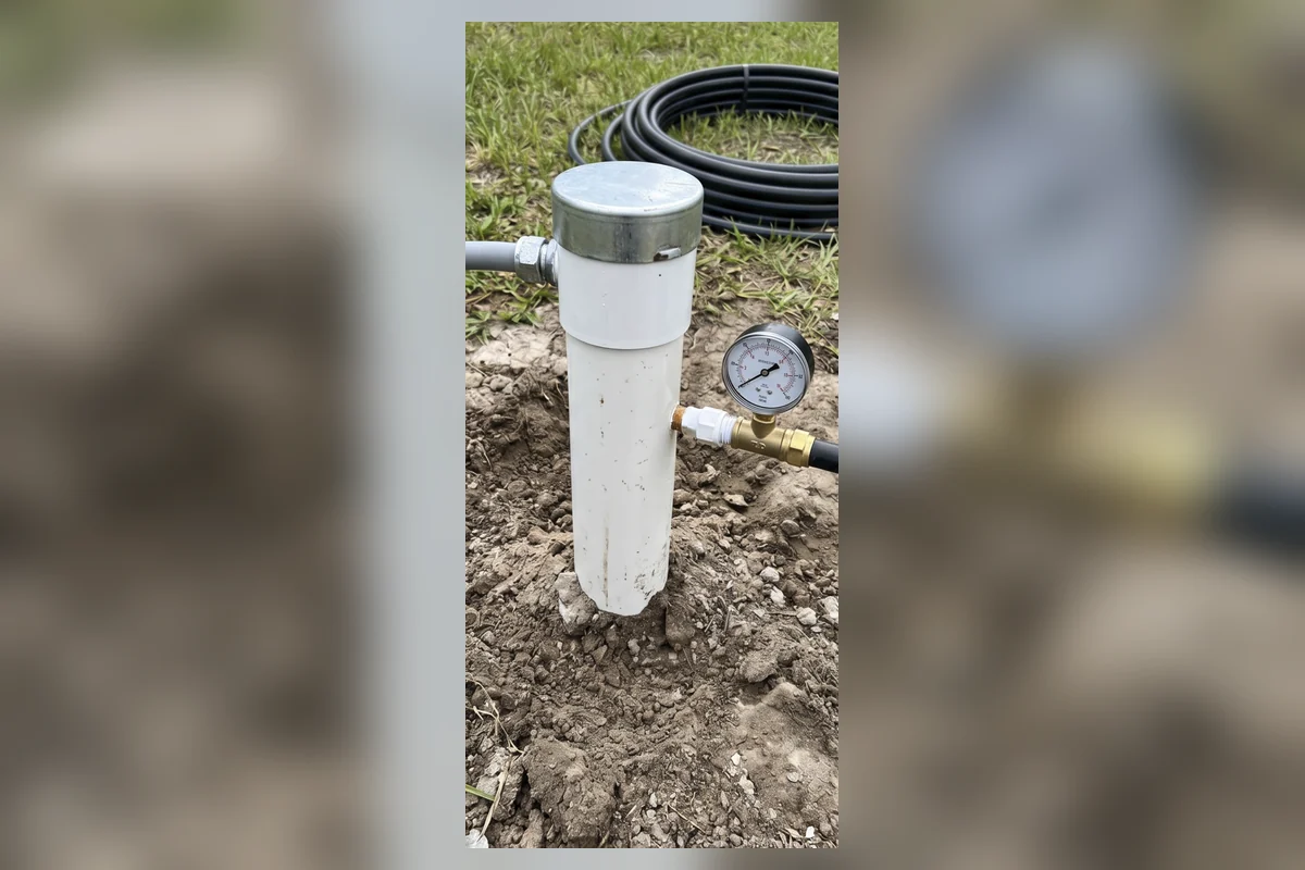 Well pressure gauge for low water pressure diagnosis